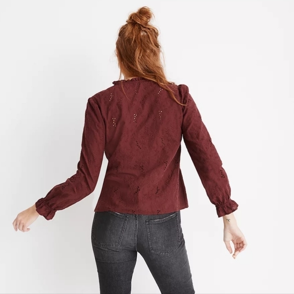 Madewell | Poplin Cotton Long Sleeve blouse size S - Picture 3 of 13